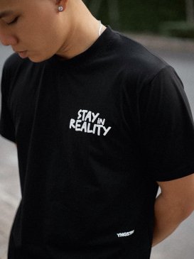 Stay In Reality Tee Black (Small Label)